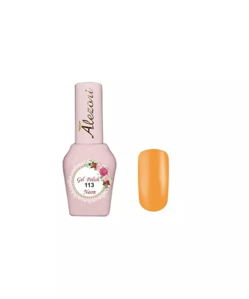 Gel polish №113 15ml.ΠΟΡΤΟΚΑΛΙ ΑΝΟΙΧΤΟ ΝΕΟΝ. Ημιμόνιμο βερνίκι.