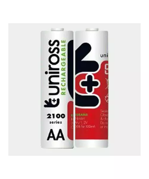 Uniross AA 2100 Hybrio Rechargable Batteries 2 Pcs
