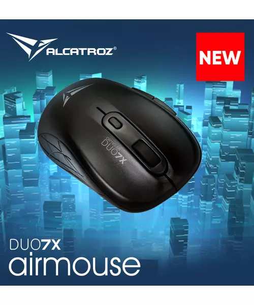 Alcatroz Airmouse Duo 7X Wireless/BT Mouse Black