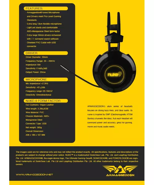 Armaggeddon Nuke 9 Pro-Gaming Headset