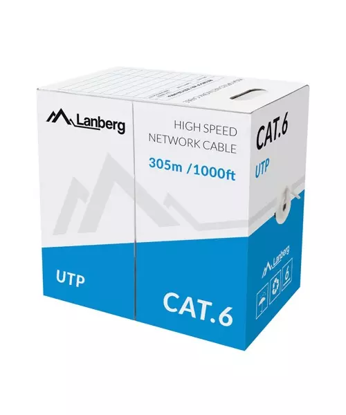 Lanberg LCU6-10CC CAT6 UTP CCA Cable 305m Grey