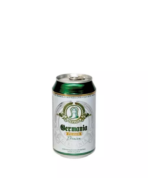 case of 24 cans of GERMANIA PILS BEER 330ML CAN