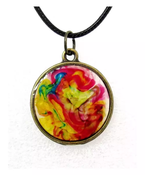 Artistic handmade necklace "Colorful Life"