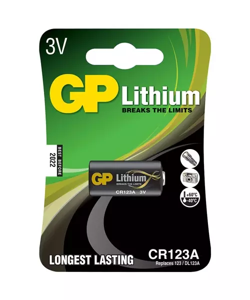 GP Lithium Battery 3V CR123A 656.339UK