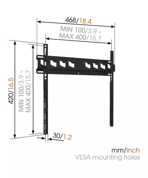 Vogels MA3000 FLAT TV Wall Mount 32-55'' Fixed Black