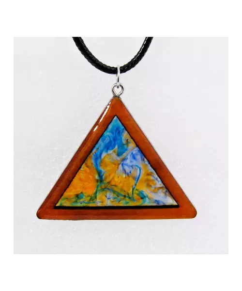 Artistic handmade necklace "The Veils of the Triangle"