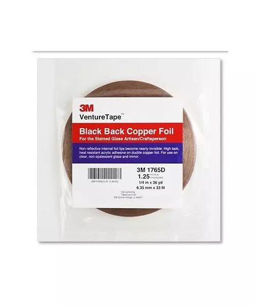 Copper Foil Black Back - 6.35mm x 33m (1mm)