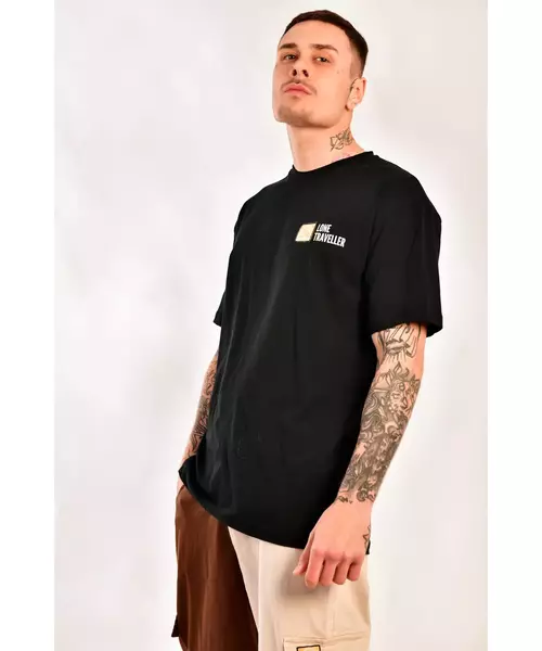 T-shirt with ''Lone Traveller'' logo in black