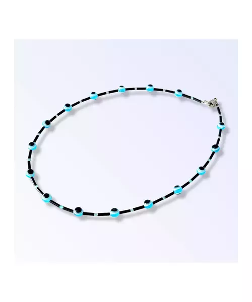 Handmade Necklace "Lucky eyes - Light Blue"