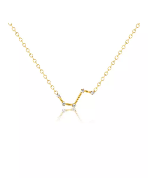 Aries Zircon Gold Necklace