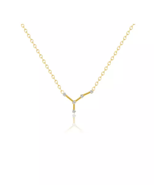 Cancer Zircon Gold Necklace