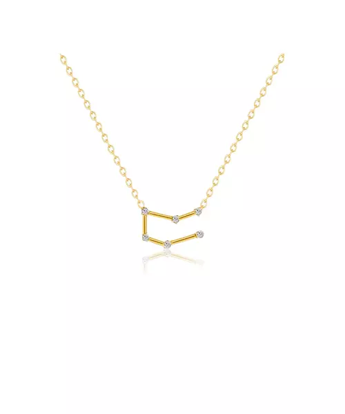 Gemini Zircon Gold Necklace