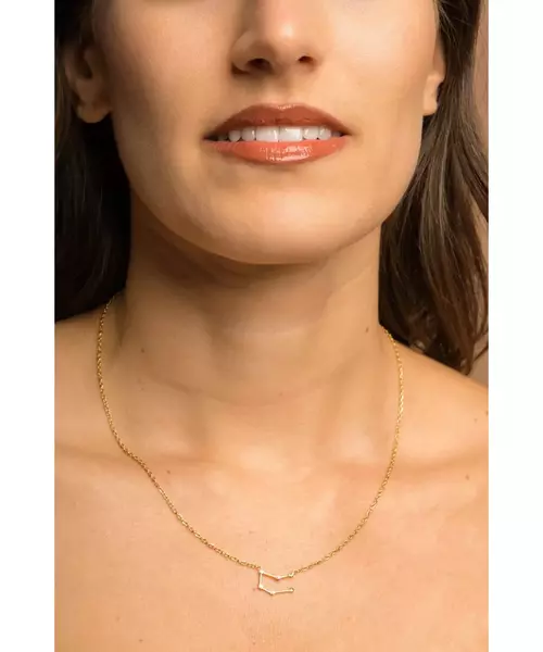 Gemini Zircon Gold Necklace