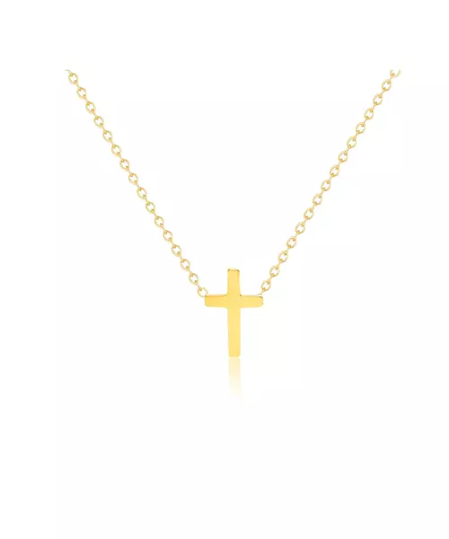Gold Minimal Cross Necklace