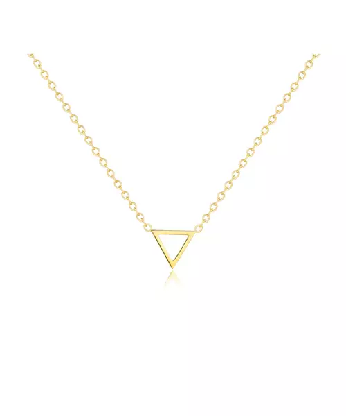 Gold Tiny Triangle Necklace