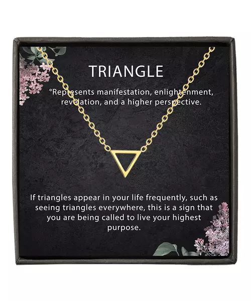 Gold Tiny Triangle Necklace