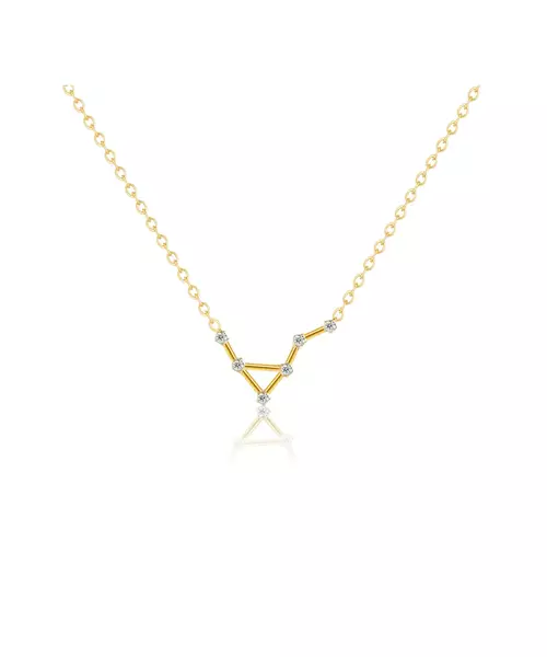 Libra Zircon Gold Necklace