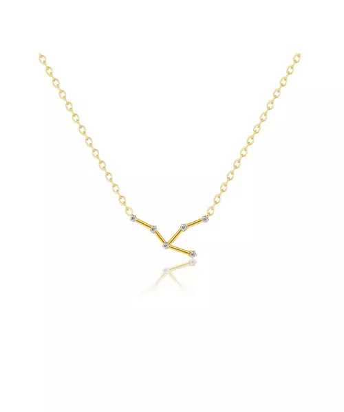 Taurus Zircon Gold Necklace