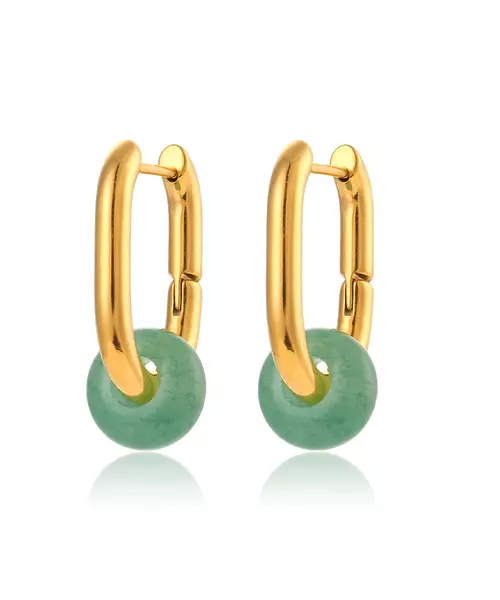 Aiguèze Rectangle Hoops 18k Gold Plated