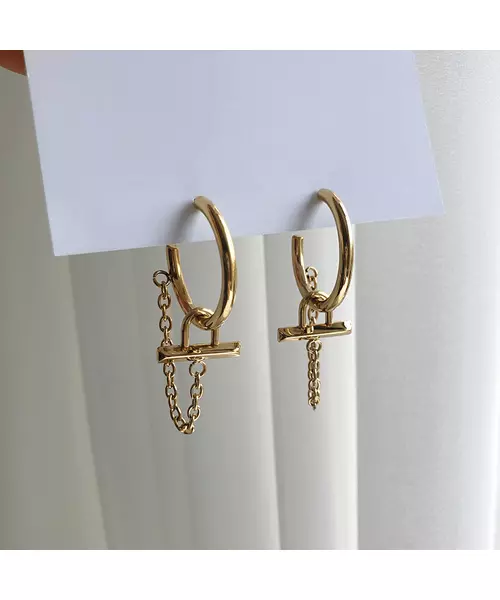 Ariège Charm Hoops Large 18k Gold Plated