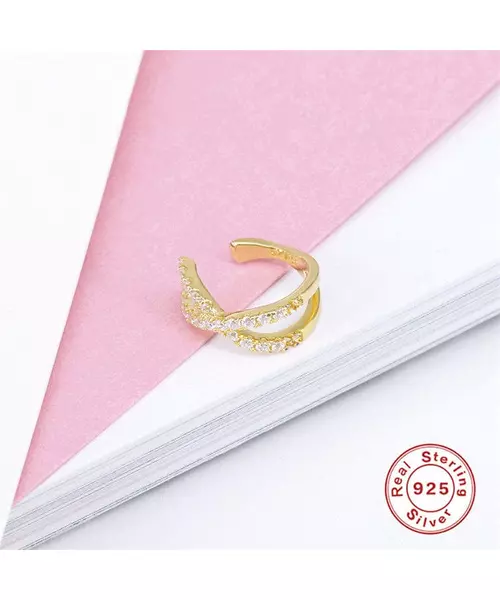 Sparkling Earcuff 18K Gold Plated