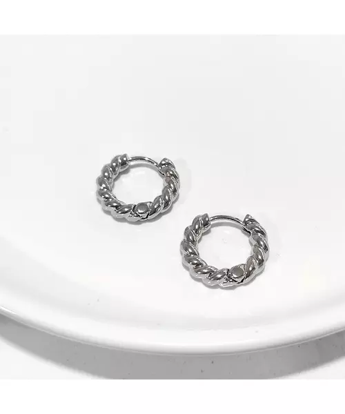 Lola Twista Silver Mini Hoops