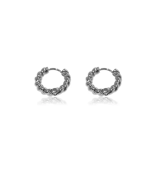 Lola Twista Silver Mini Hoops