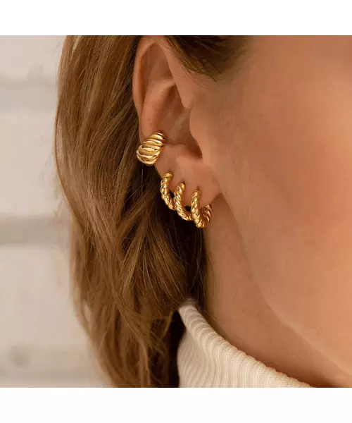 Monestiés Large Hoops 18K Gold Plated