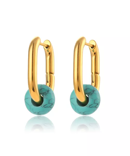 Aiguèze Rectangle Hoops 18k Gold Plated