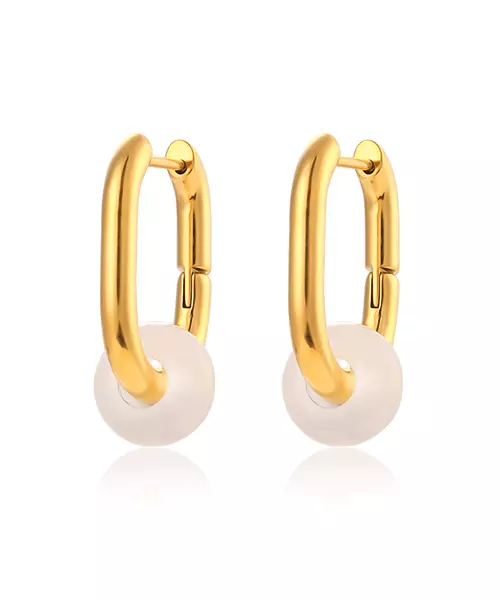 Aiguèze Rectangle Hoops 18k Gold Plated