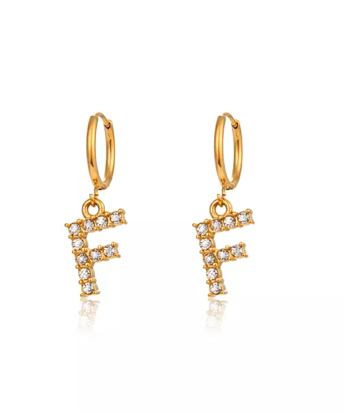 Vogüé Initial Charm Sparkling 18k Gold Plated