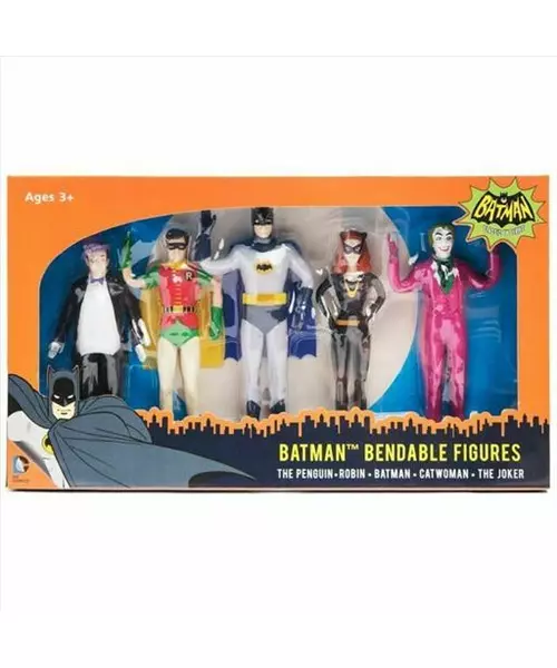 BATMAN CLASSIC TV SERIES BENDABLE FIGURES SET