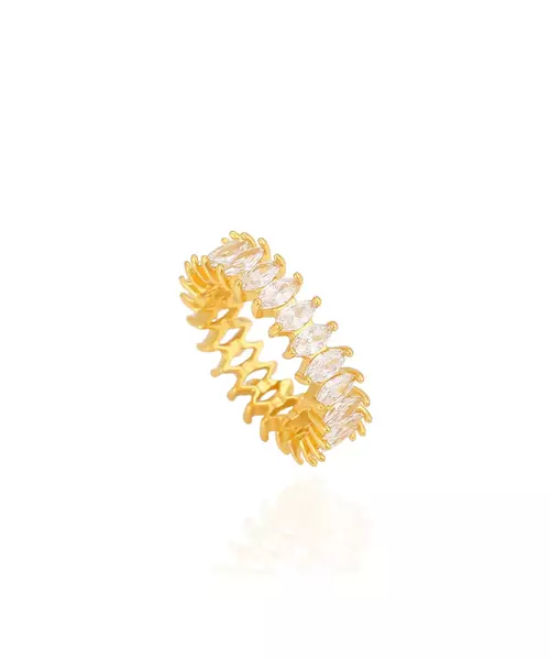 Agréable Sparkle Ring 24k Gold Plated (R-005)