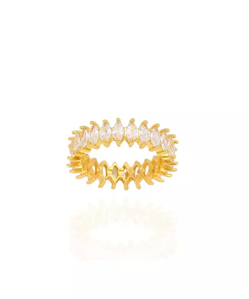 Agréable Sparkle Ring 24k Gold Plated (R-005)