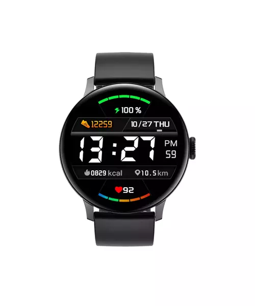 7evenSense ZX Pro+ SmartWatch (Bluetooth Call) • Black Silicon