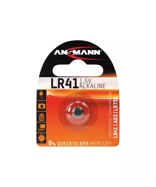 ANSMANN LR41,Non - Rechargeable Batteries,Alkaline Cells in Blister Packs