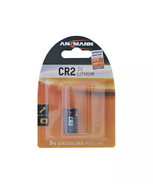 ANSMANN CR 2 - Pack of 1,Non - Rechargeable Batteries,Lithium Photocell Range