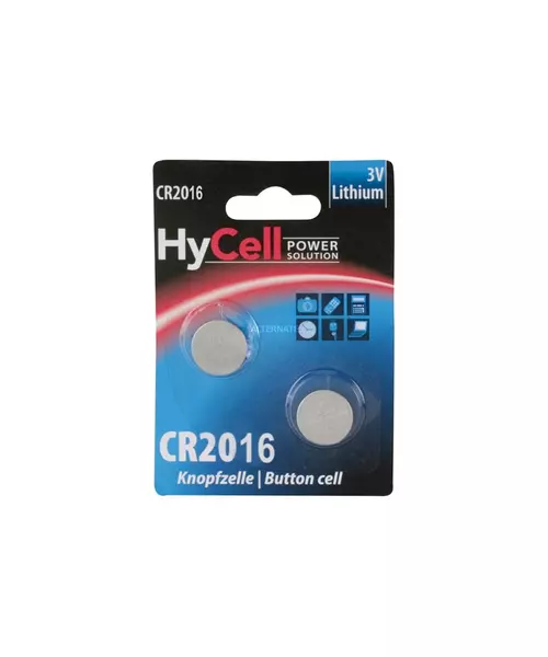 ANSMANN HYCELL CR 2016 - Pack of 2,Non Rechargeable Batteries,Coin Cells in Blister Packs