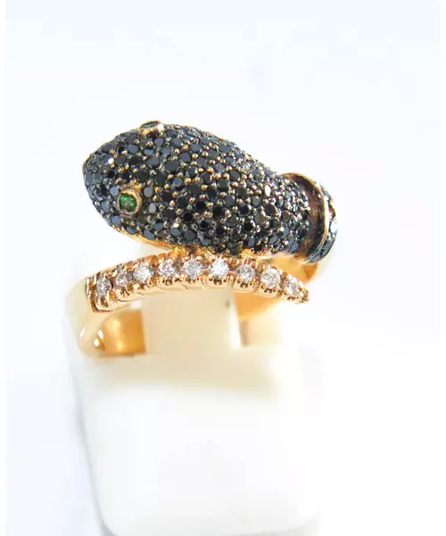 DIAMOND SNAKE RING 18K