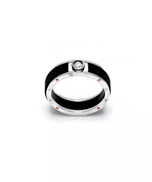 Baraka Ritmika White Gold  Black PVD Diamond Ring