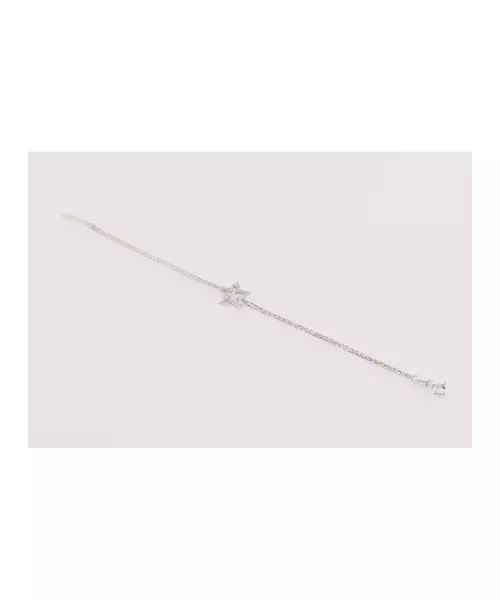 9K White Gold Star Bracelet