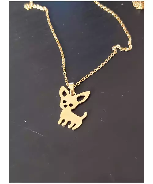 "Chic & Simple -Doggy" Gold Color Necklace