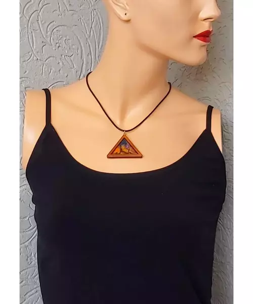 Artistic handmade necklace "The Veils of the Triangle"