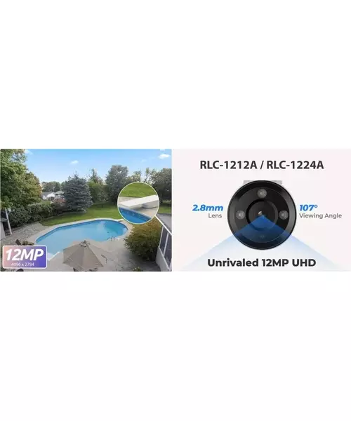 Reolink POE IP Dome Camera 12MP Fixed RLC-1224A