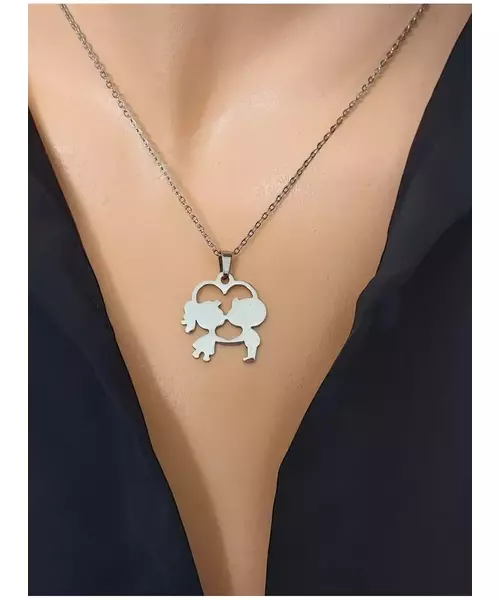 "Chic & Simple -Children No.2" Silver Color Necklace