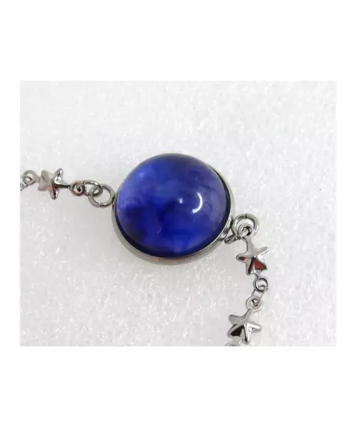 "Blue Sky" Resin Art Chain Bracelet