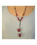 Long Handmade Ceramic Necklace "Red-2"