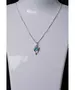 Silver Pendant "S" - Light blue (S925)