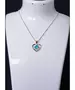 Silver Pendant "Beautiful Heart - Light blue" (S925)