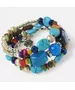 Multilayered Beads Bracelet "Light Blue"